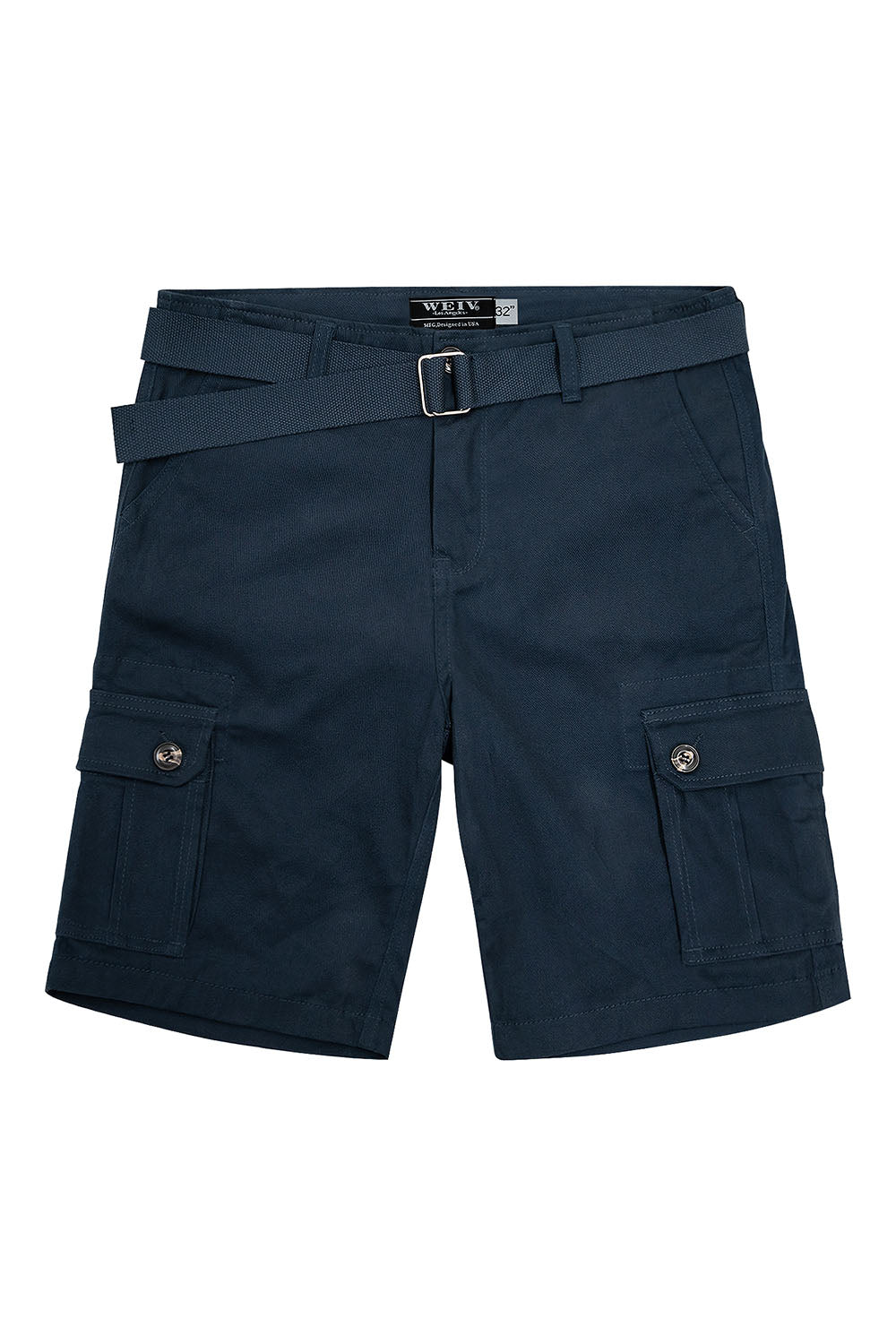Men's Essential Solid Belted Cargo Shorts