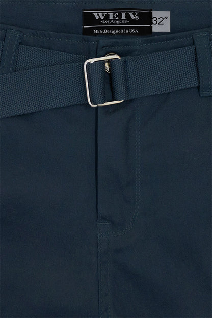 Men's Essential Solid Belted Cargo Shorts