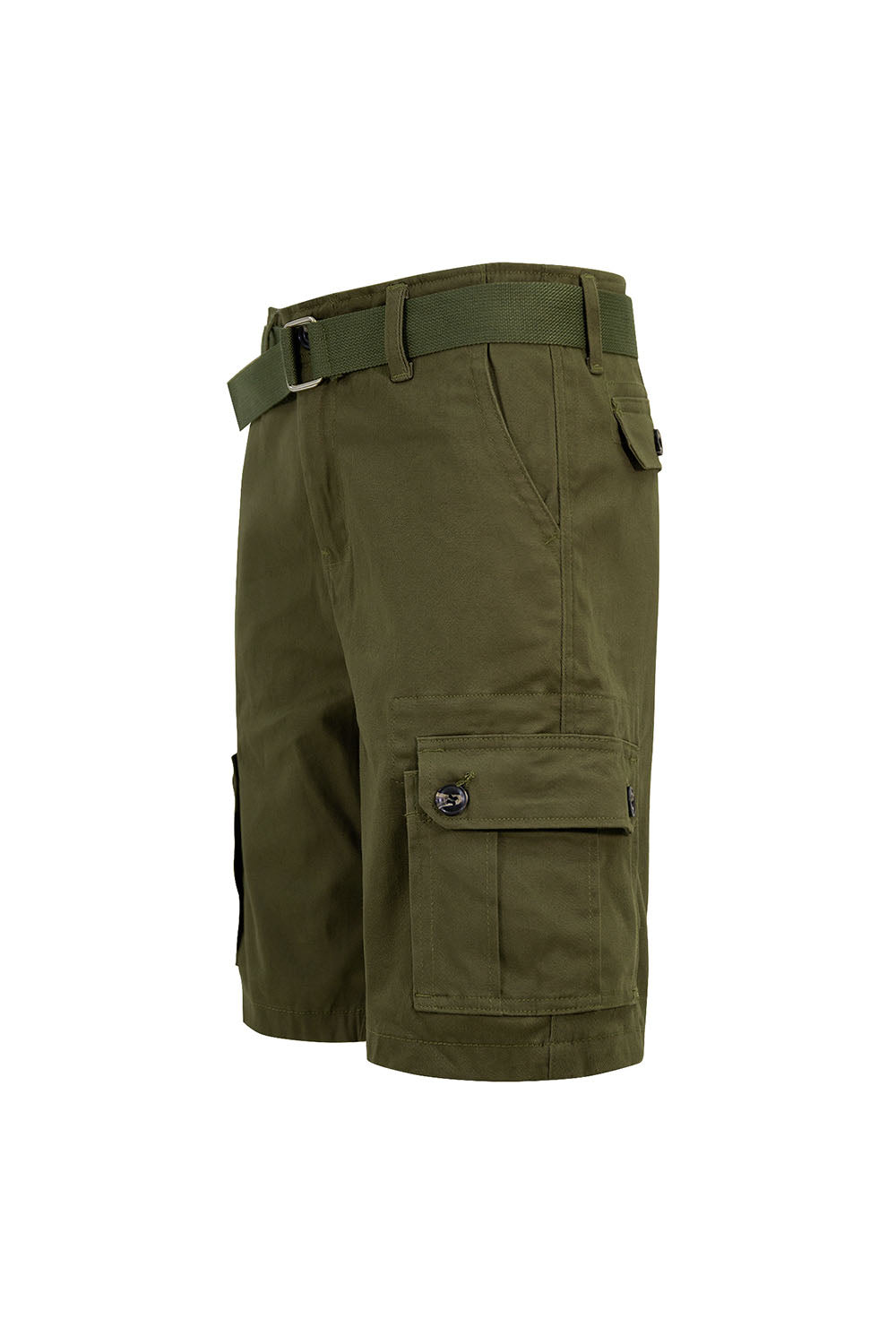 Men's Essential Solid Belted Cargo Shorts