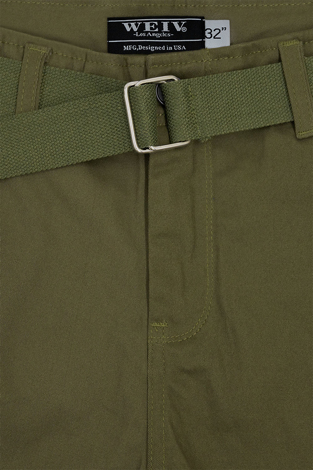 Men's Essential Solid Belted Cargo Shorts