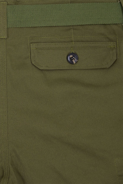 Men's Essential Solid Belted Cargo Shorts