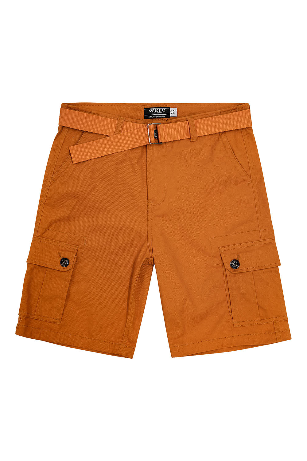 Men's Essential Solid Belted Cargo Shorts