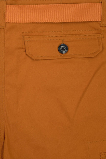 Men's Essential Solid Belted Cargo Shorts
