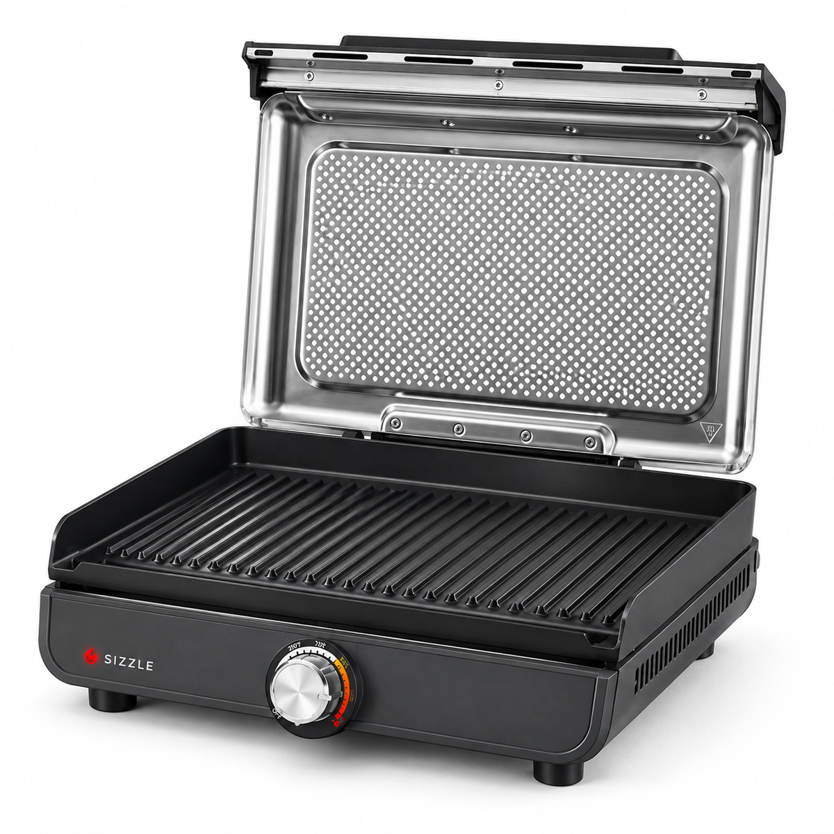 Electric Indoor Grill – Nonstick Smokeless-Style Grill for Steaks, Burgers & More (Two baking sheets)