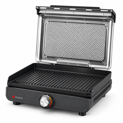 Electric Indoor Grill – Nonstick Smokeless-Style Grill for Steaks, Burgers & More (Two baking sheets)