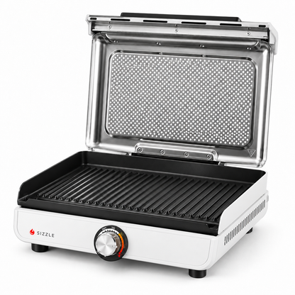 Electric Indoor Grill – Nonstick Smokeless-Style Grill for Steaks, Burgers & More (Two baking sheets)