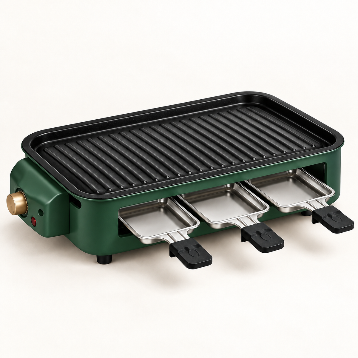 2-in-1 Small Smokeless Electric Indoor BBQ Grill with Versatile Cooking Options