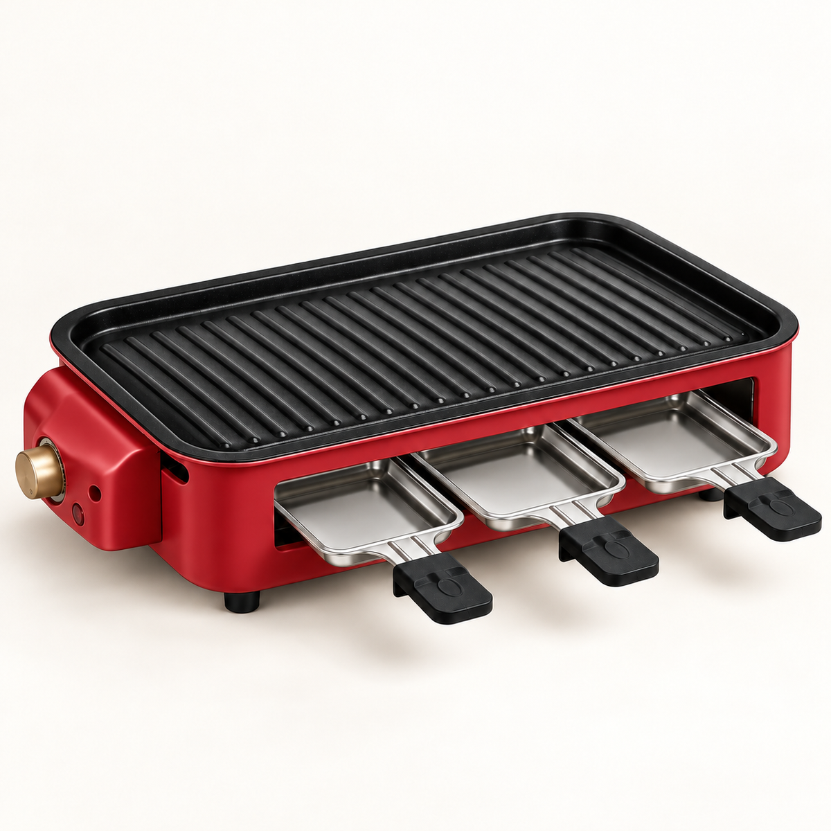 2-in-1 Small Smokeless Electric Indoor BBQ Grill with Versatile Cooking Options