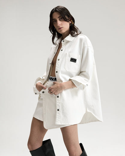 OVERSIZED LS SHIRT ECRU