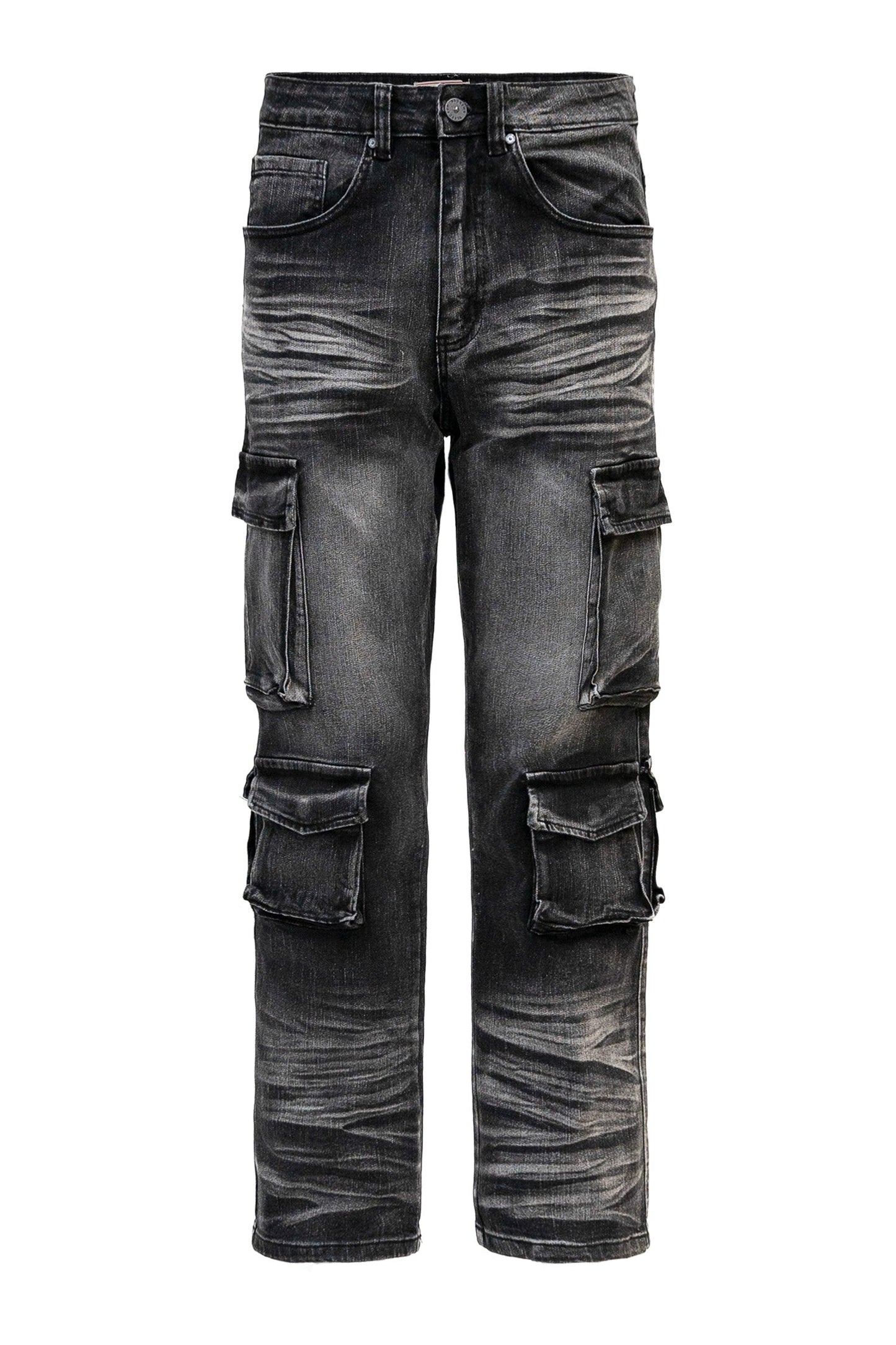 Men's Relaxed Fit Washed Utility Cargo Pants