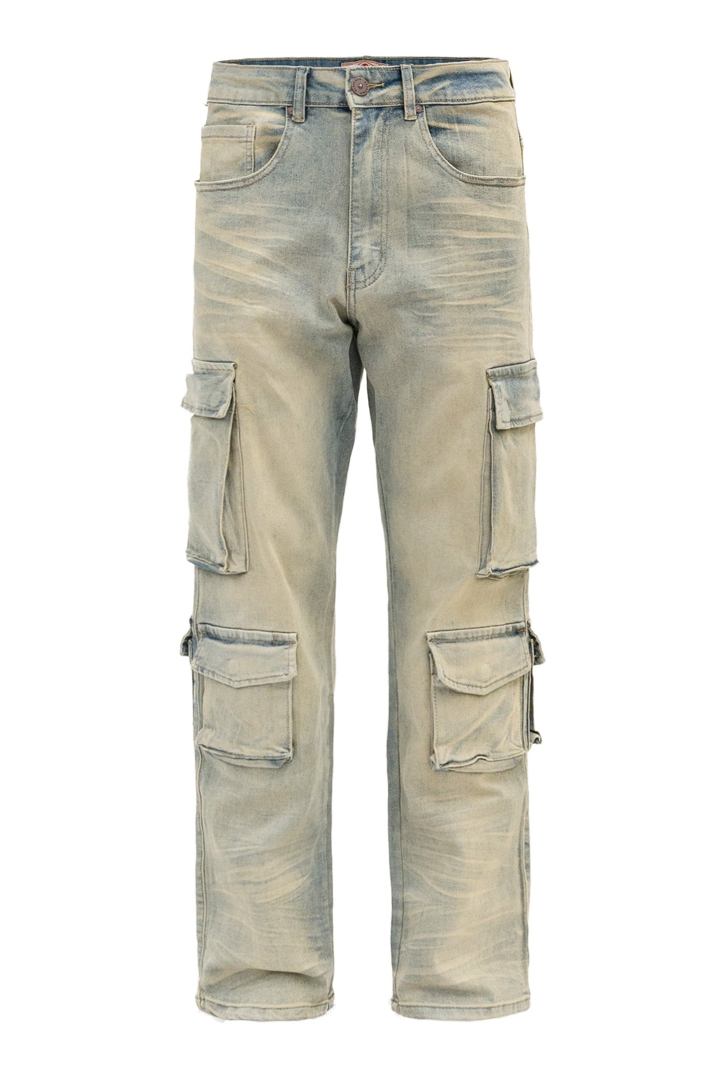 Men's Relaxed Fit Washed Utility Cargo Pants