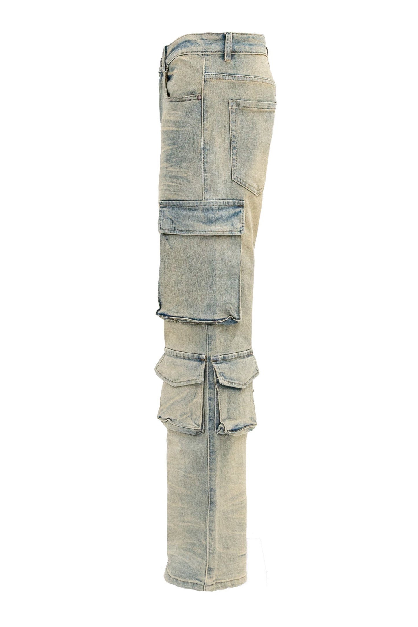 Men's Relaxed Fit Washed Utility Cargo Pants