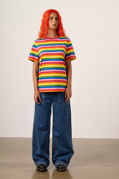 Denver - Cotton T-Shirt in Vida Stripe