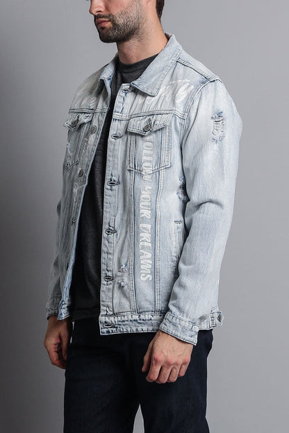 Scribbled Denim Jacket