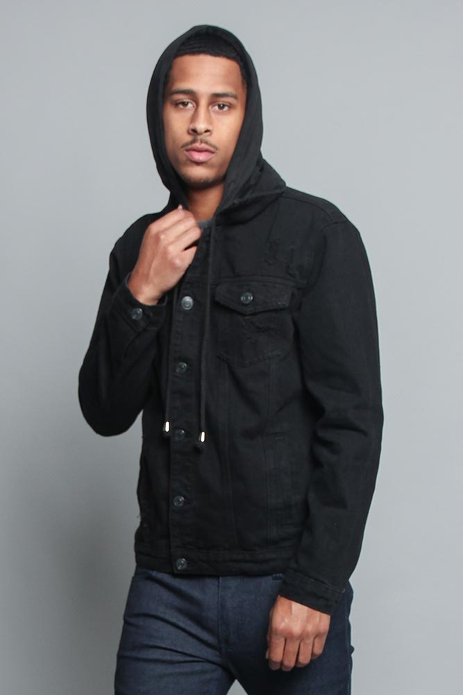 Hooded Denim Jacket