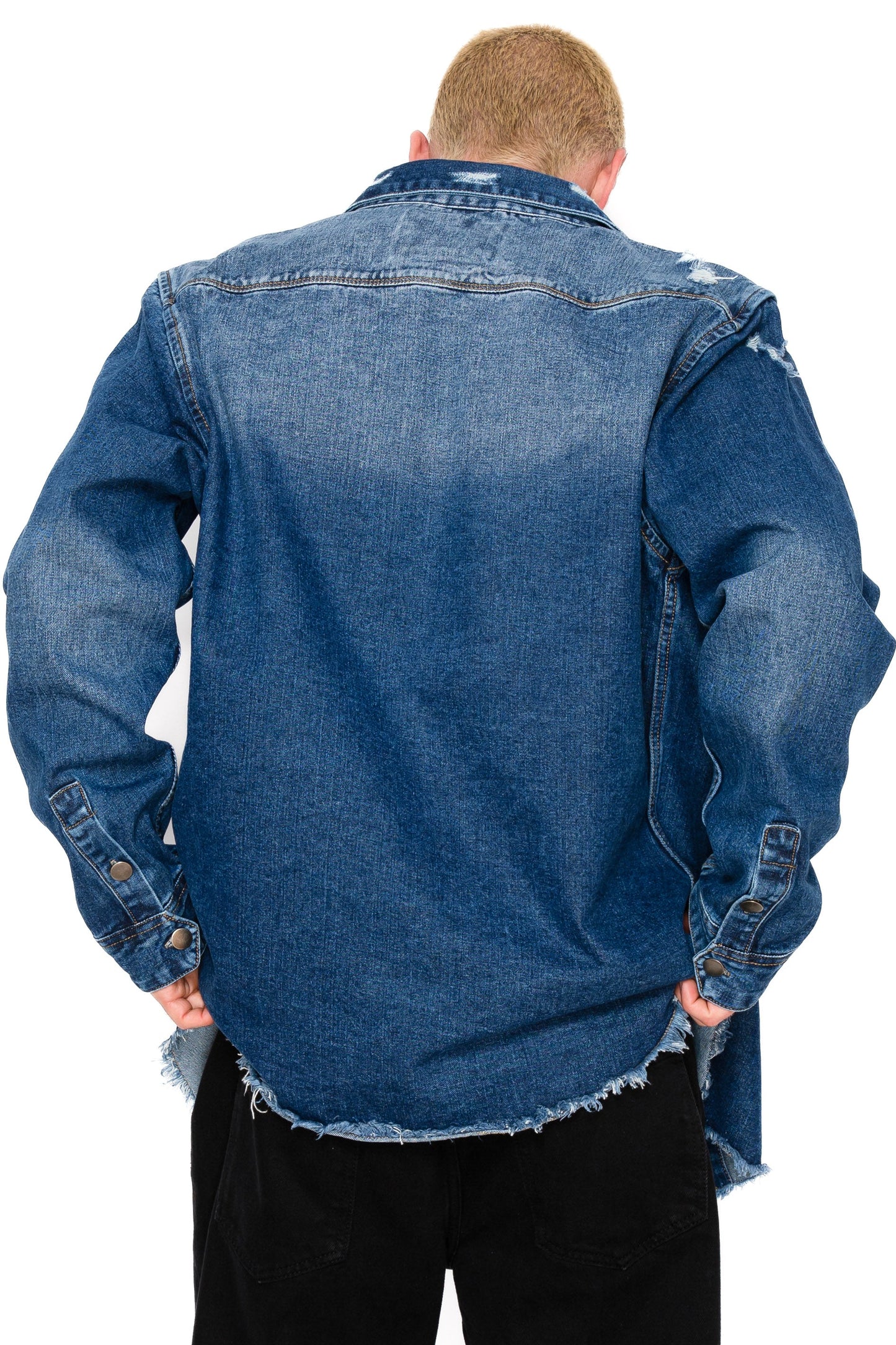 Ripped Denim Overshirt