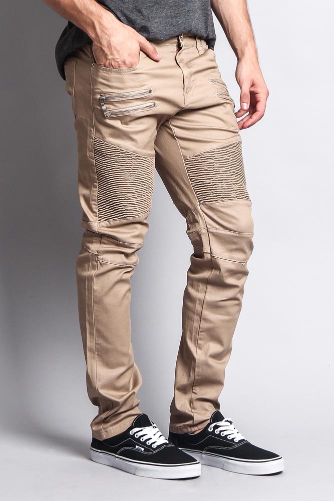 Coated Biker Jeans