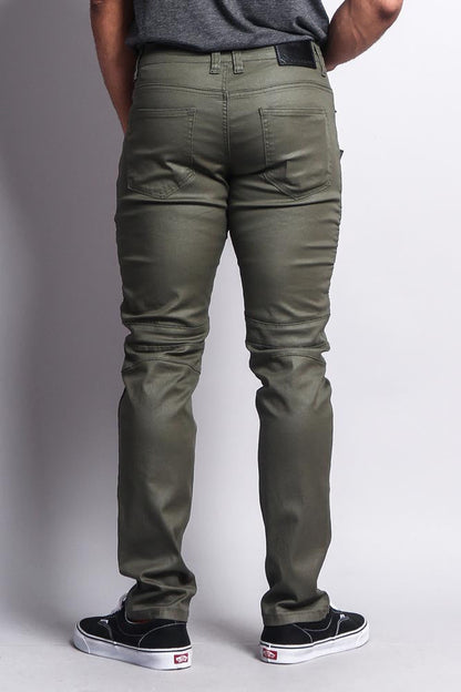 Coated Biker Jeans