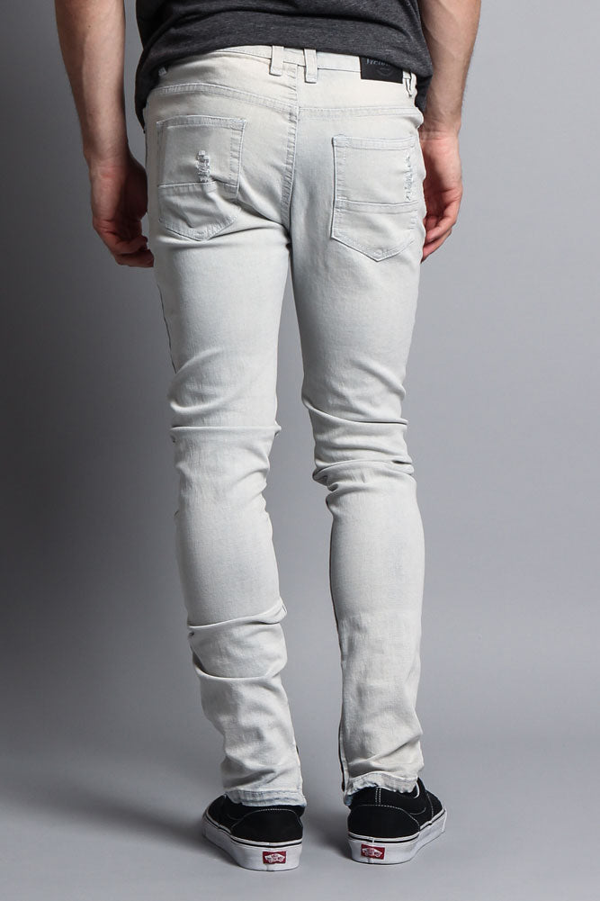 Scribbled Bleach Washed Jeans