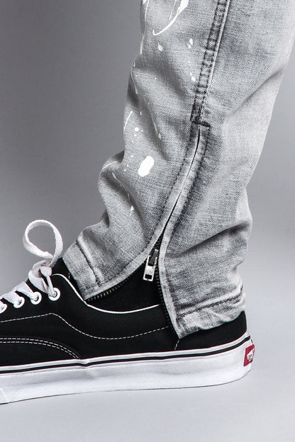 Scribbled Bleach Washed Jeans