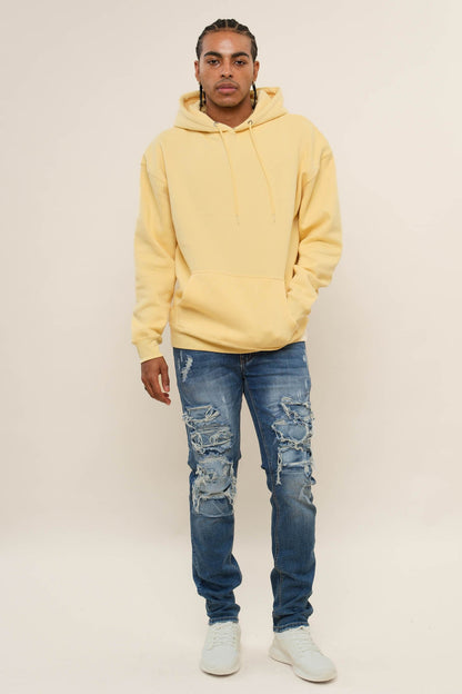 Faded Ripped Repair Denim Jeans