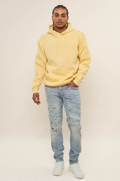 Faded Ripped Repair Denim Jeans