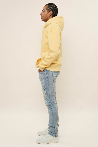 Faded Ripped Repair Denim Jeans