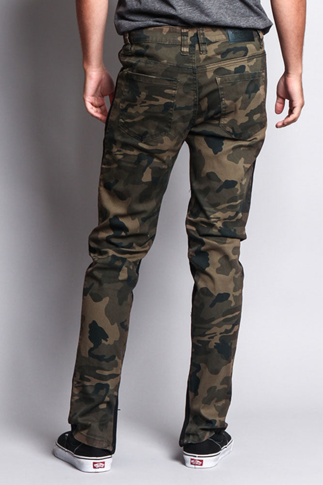 Men's Double Taped Track Style Camo Pants