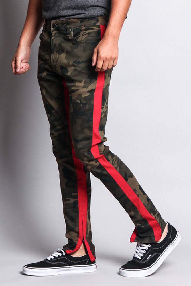 Men's Double Taped Track Style Camo Pants