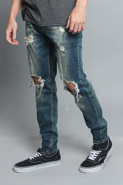 Distressed Denim Jeans