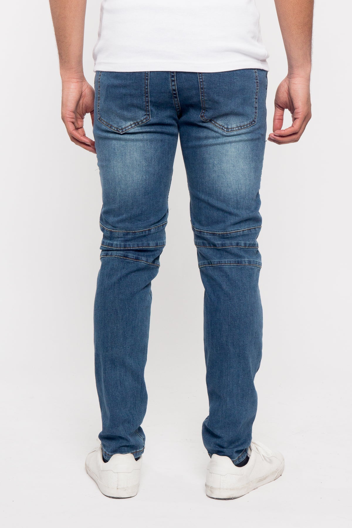 Moto Biker Denim Jeans