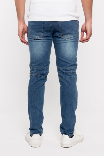 Moto Biker Denim Jeans