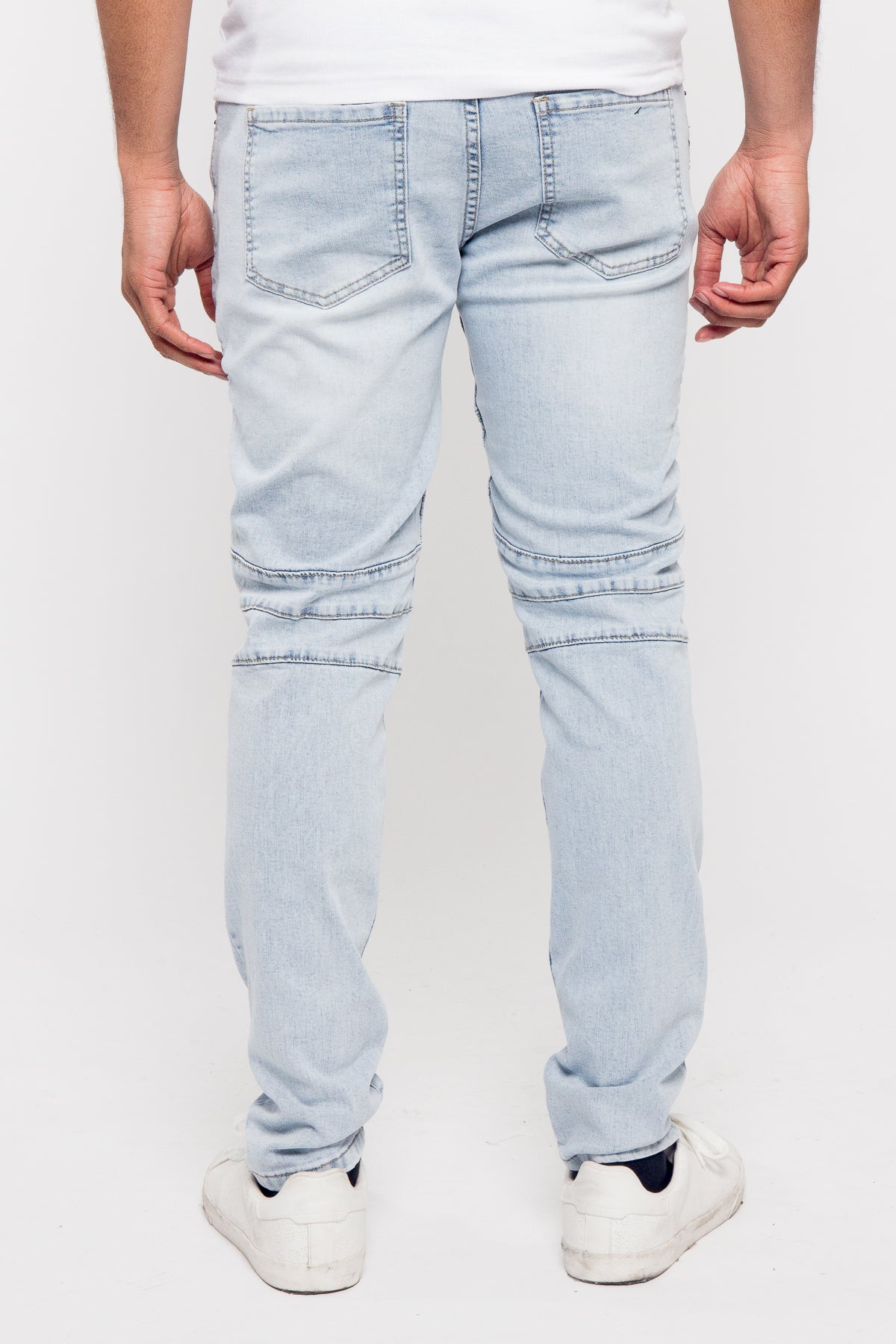Moto Biker Denim Jeans