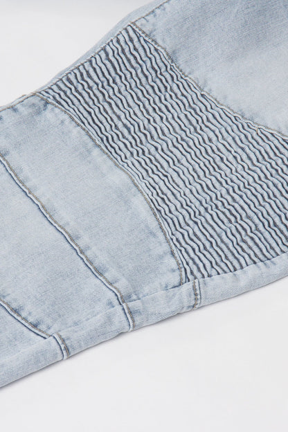 Moto Biker Denim Jeans