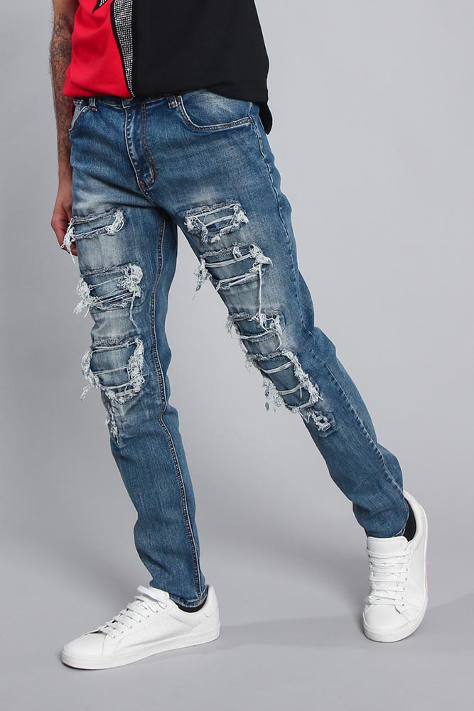 Distressed Denim Jeans