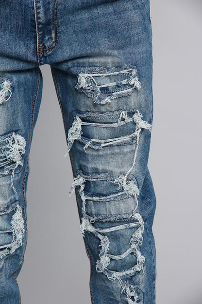 Distressed Denim Jeans