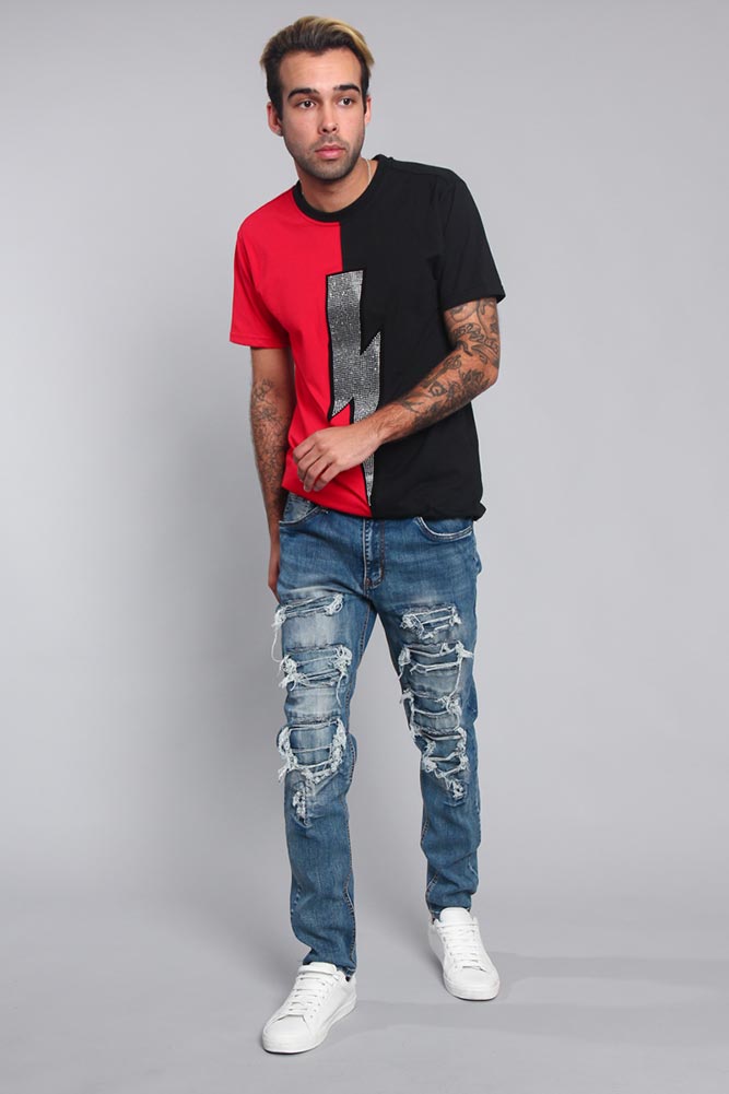 Distressed Denim Jeans