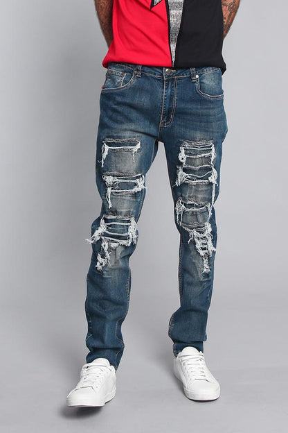 Distressed Denim Jeans