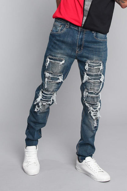 Distressed Denim Jeans