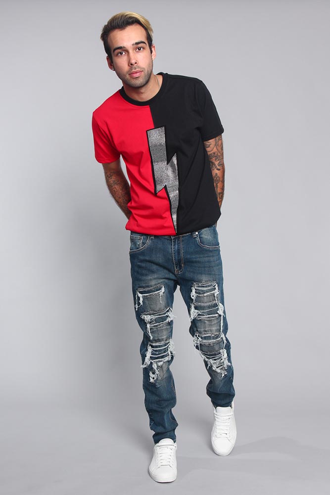 Distressed Denim Jeans