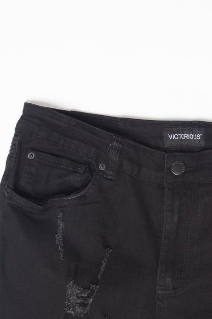 Distressed Scrunched Skinny Jeans