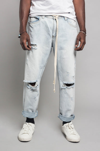 Distressed Cropped Jeans