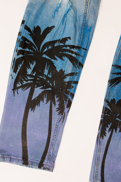Distressed Airbrushed City Jeans