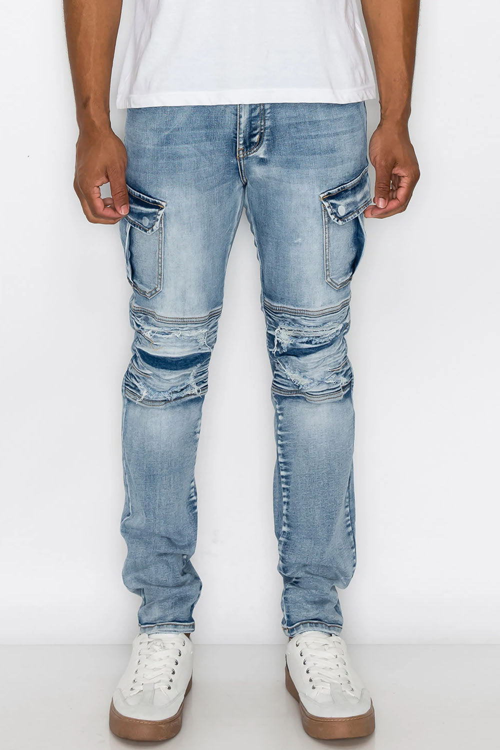 Biker Cargo Denim Jeans