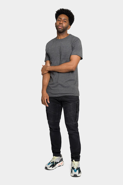 Moto Ribbed Skinny Denim Jeans
