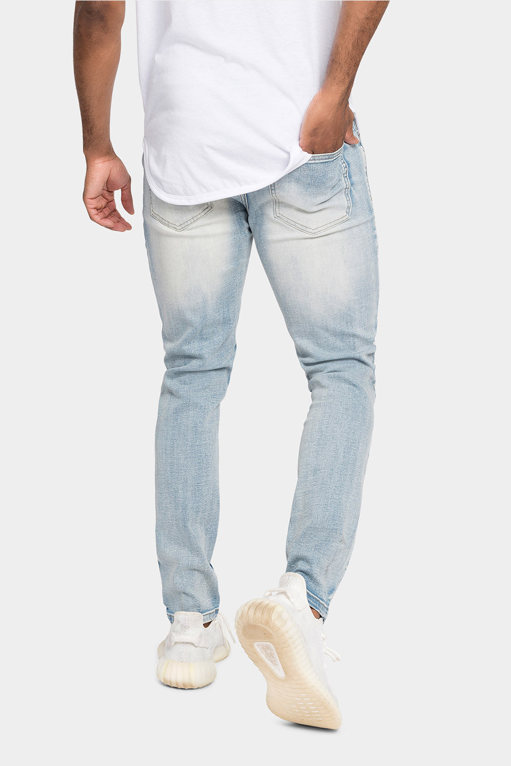 Distressed Patched Super Skinny Jeans