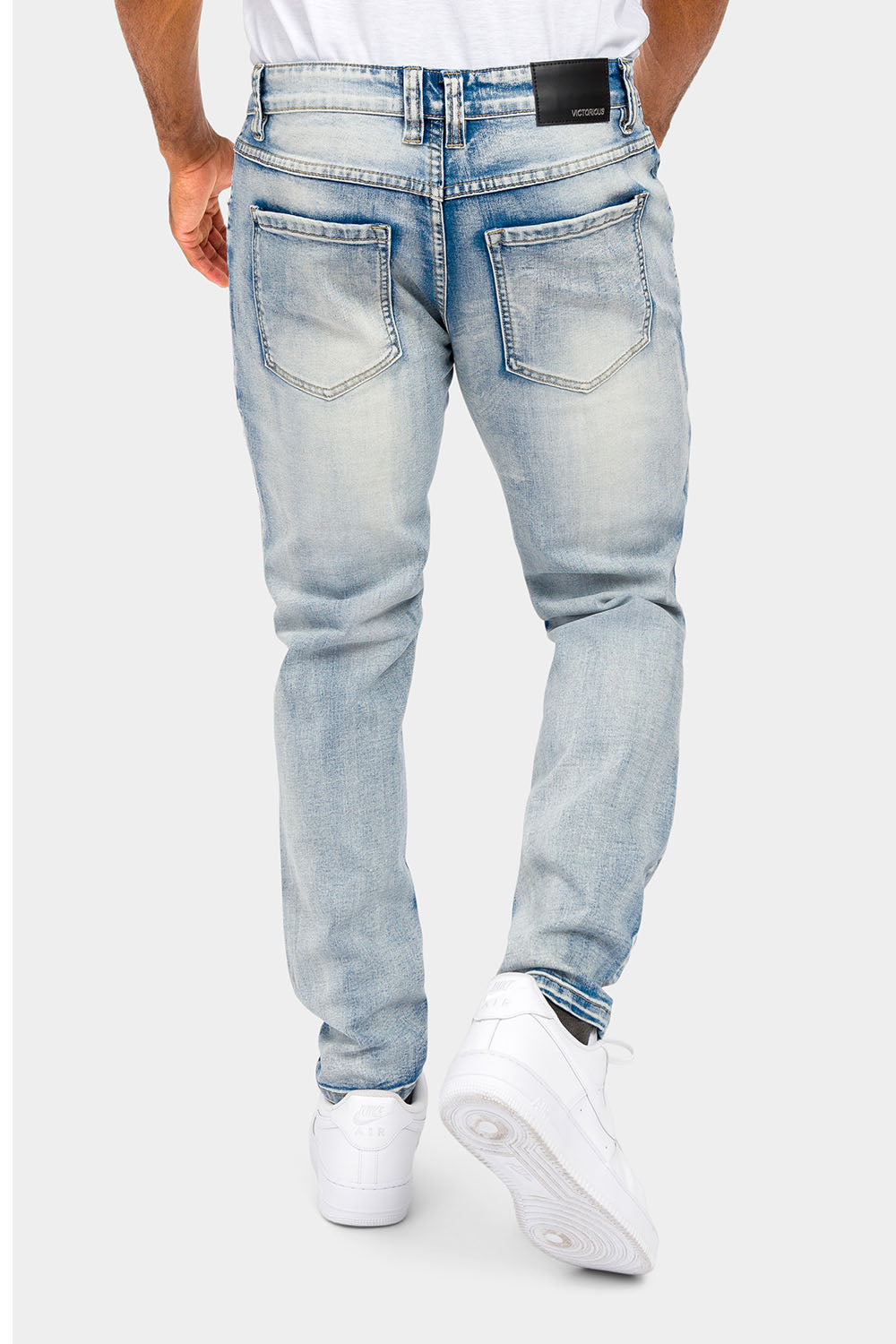 Distressed Diamond Denim Jeans