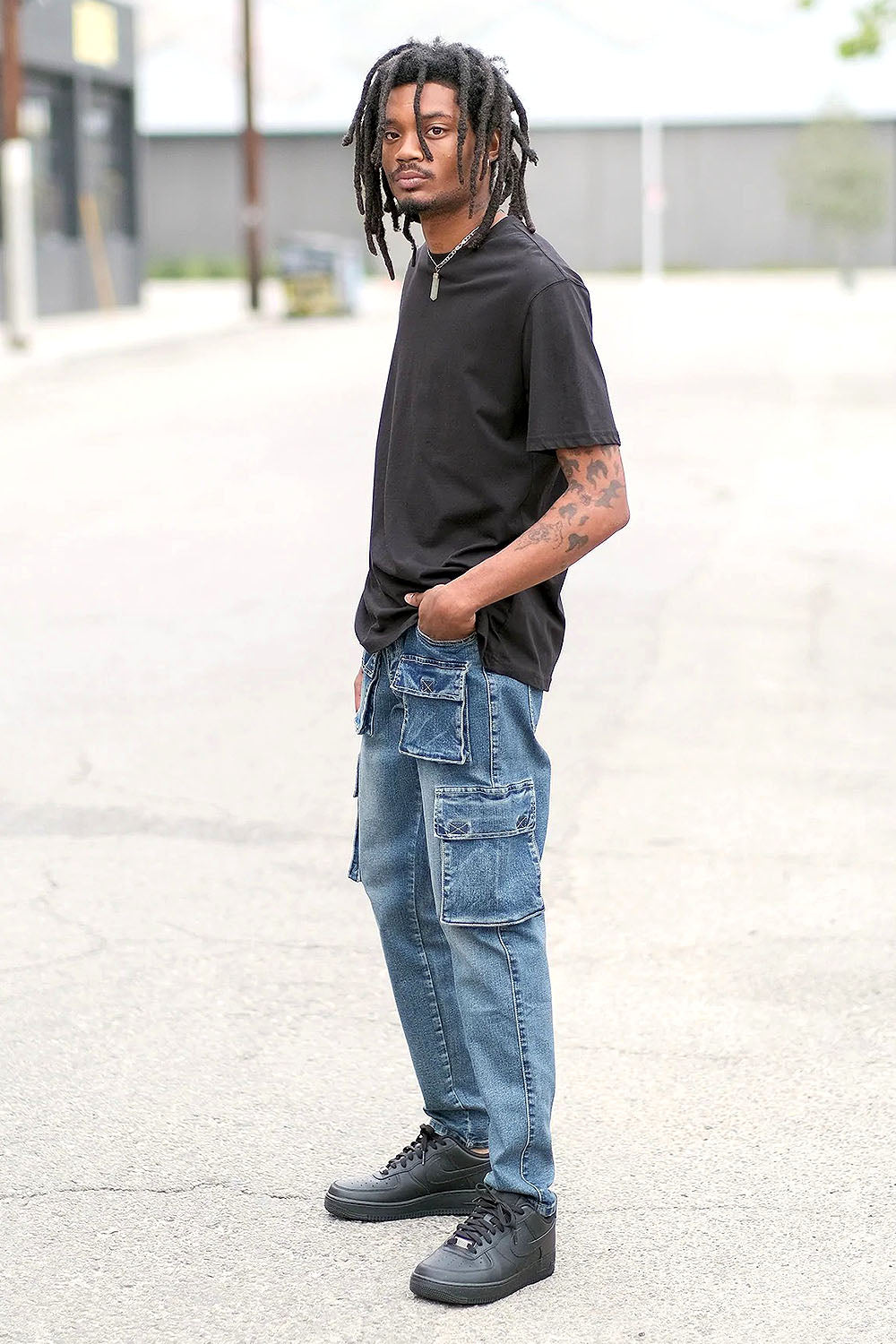 Utility Cargo Multi Pockets Denim Jeans