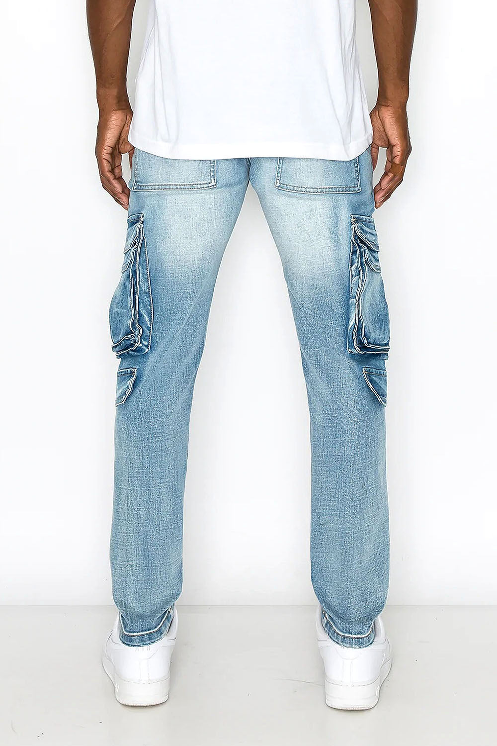 Utility Cargo Relaxed Slim Fit Denim Jeans