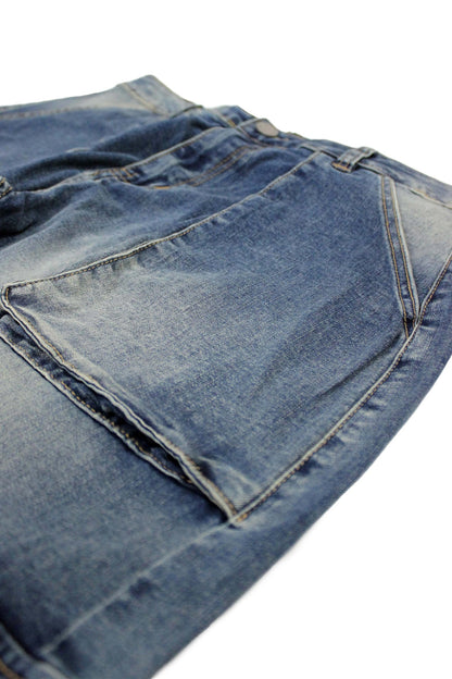 Men's Multi Cargo Pockets Denim Jeans